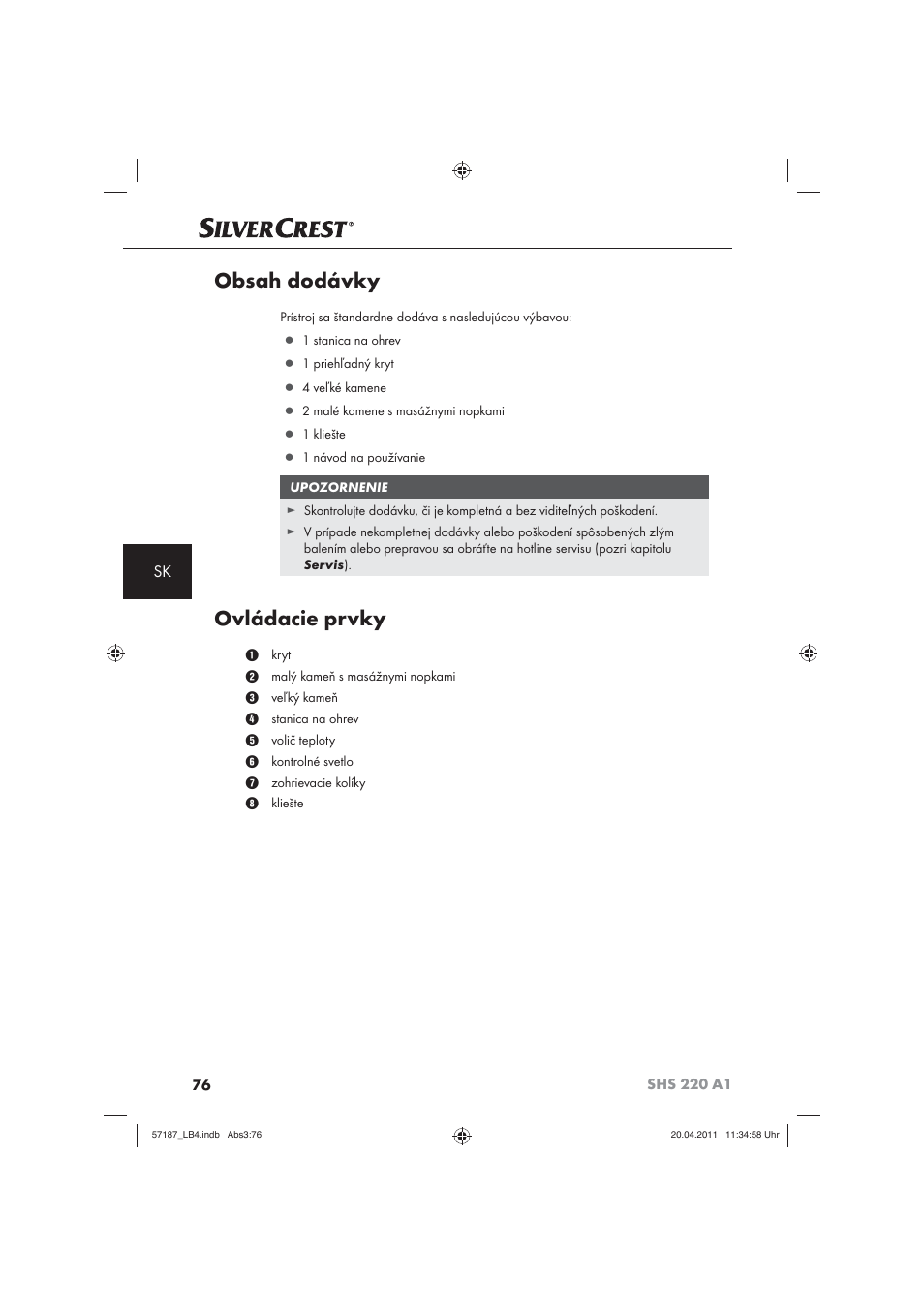 Silvercrest SHS 220 A1 User Manual | Page 78 / 86