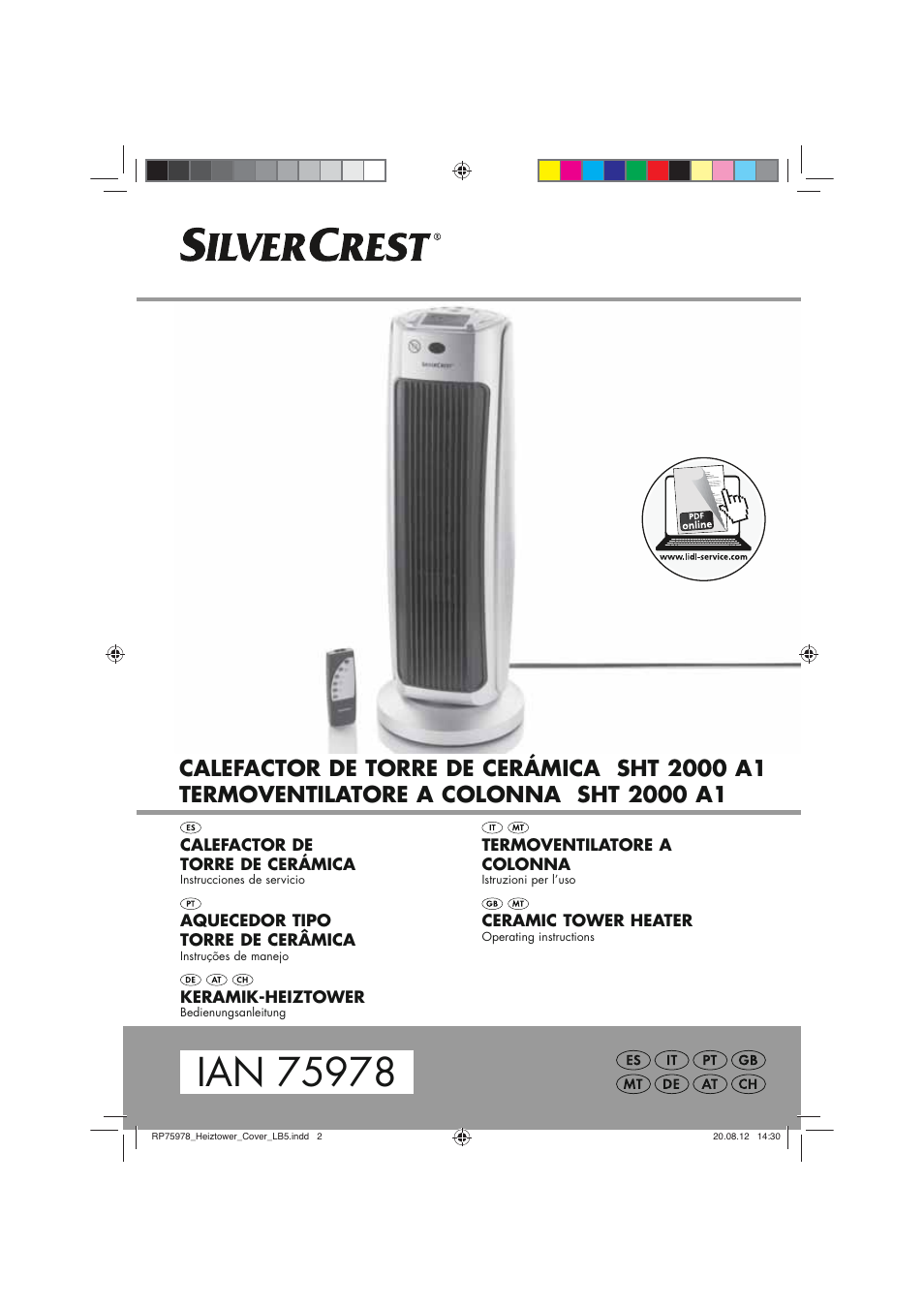 Silvercrest SHT 2000 A1 User Manual | 70 pages