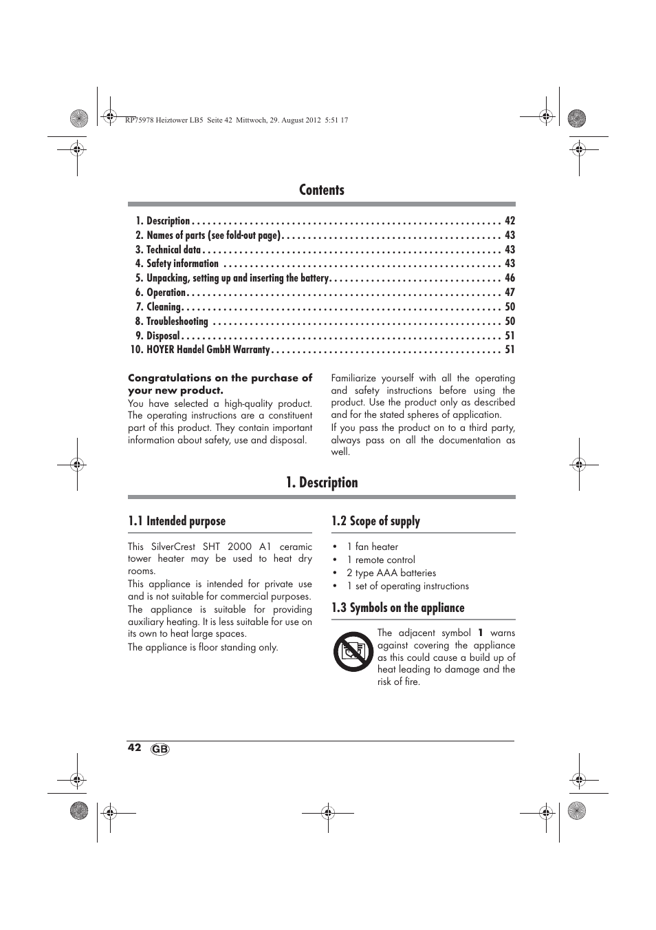 Silvercrest SHT 2000 A1 User Manual | Page 44 / 70