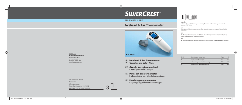 Silvercrest KH 8105 User Manual | 114 pages