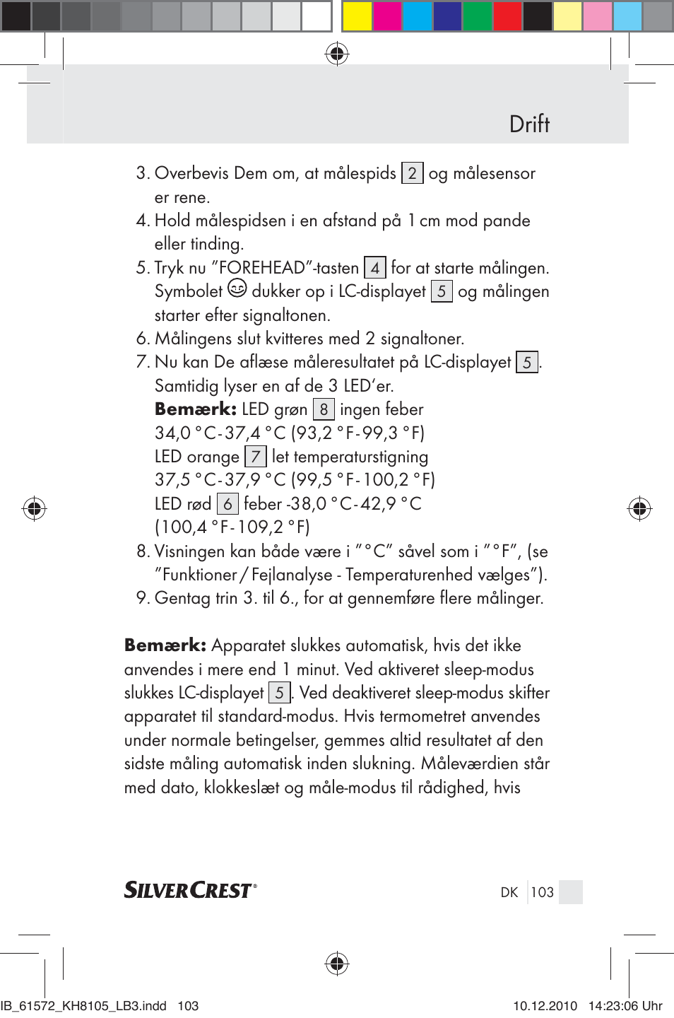 Drift | Silvercrest KH 8105 User Manual | Page 101 / 114