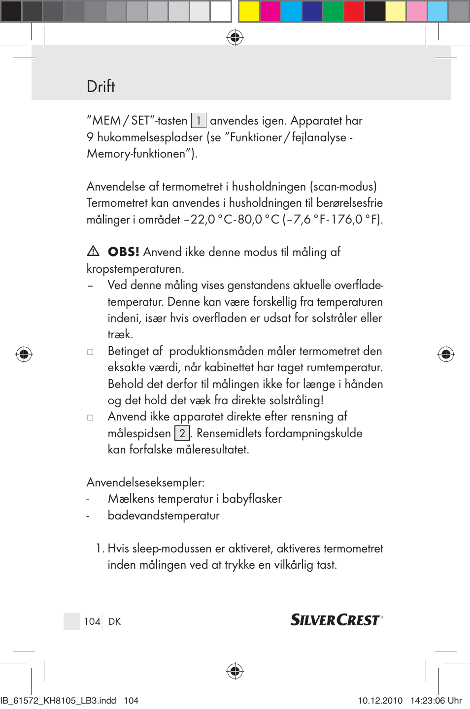 Drift | Silvercrest KH 8105 User Manual | Page 102 / 114