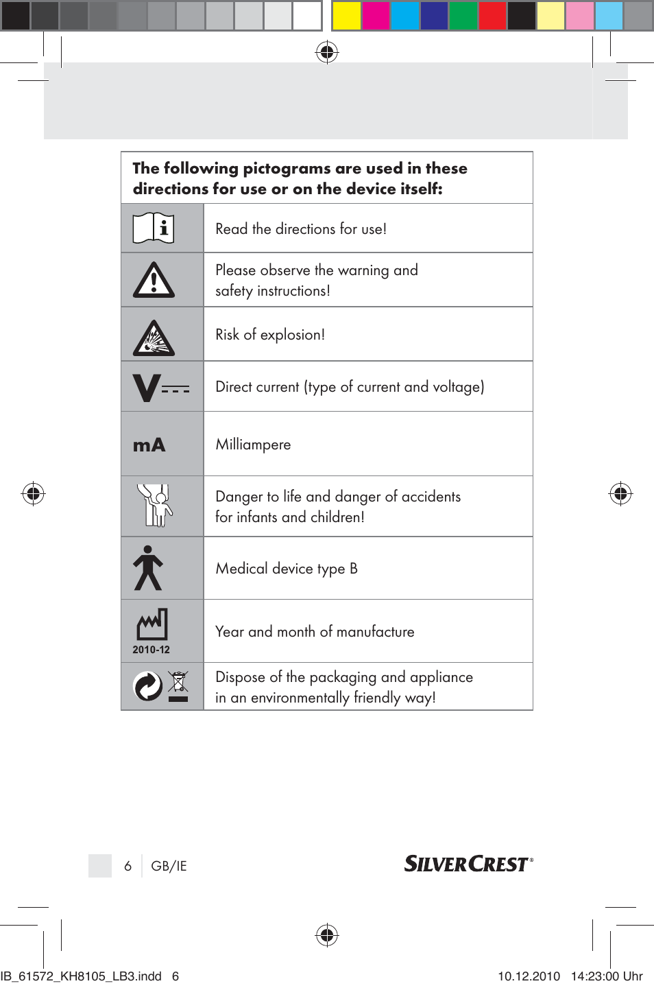 Silvercrest KH 8105 User Manual | Page 4 / 114
