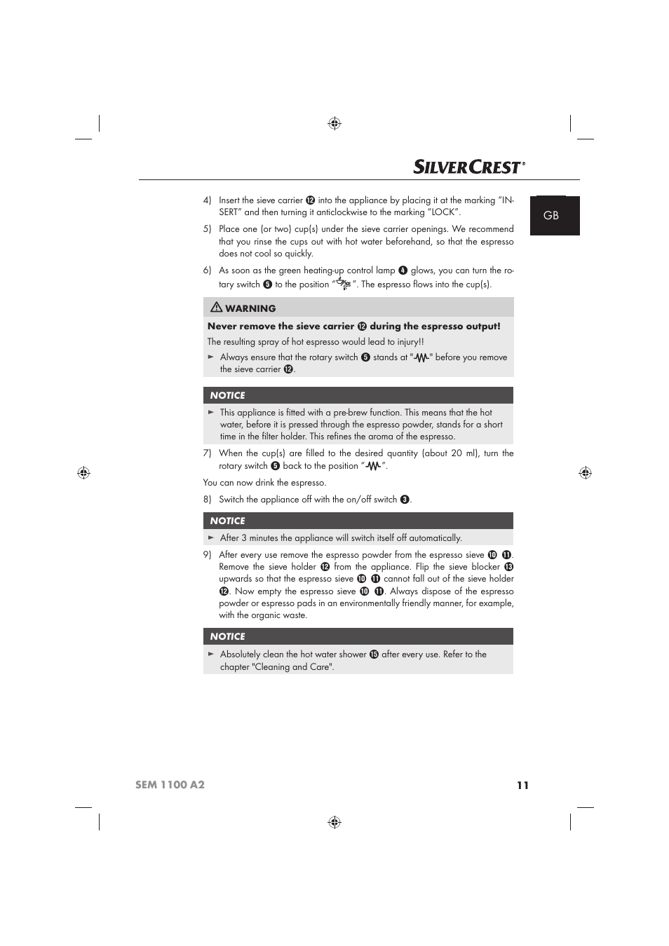 Silvercrest SEM 1100 A2 User Manual | Page 13 / 142