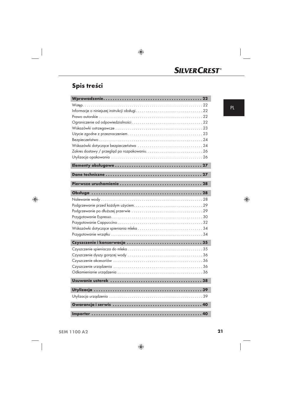 Silvercrest SEM 1100 A2 User Manual | Page 23 / 142