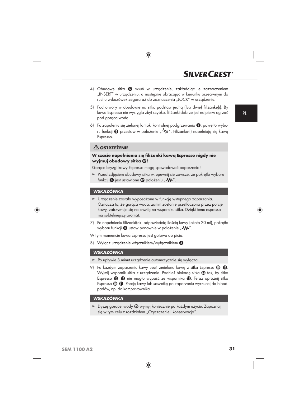 Silvercrest SEM 1100 A2 User Manual | Page 33 / 142