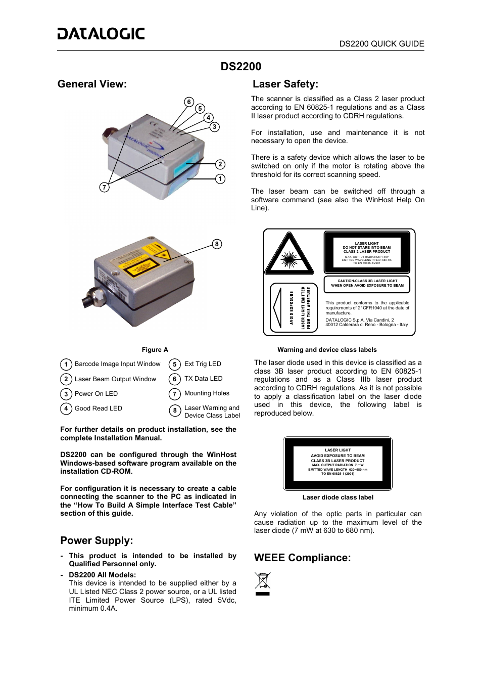 Datalogic Scanning DS2200 User Manual | 7 pages