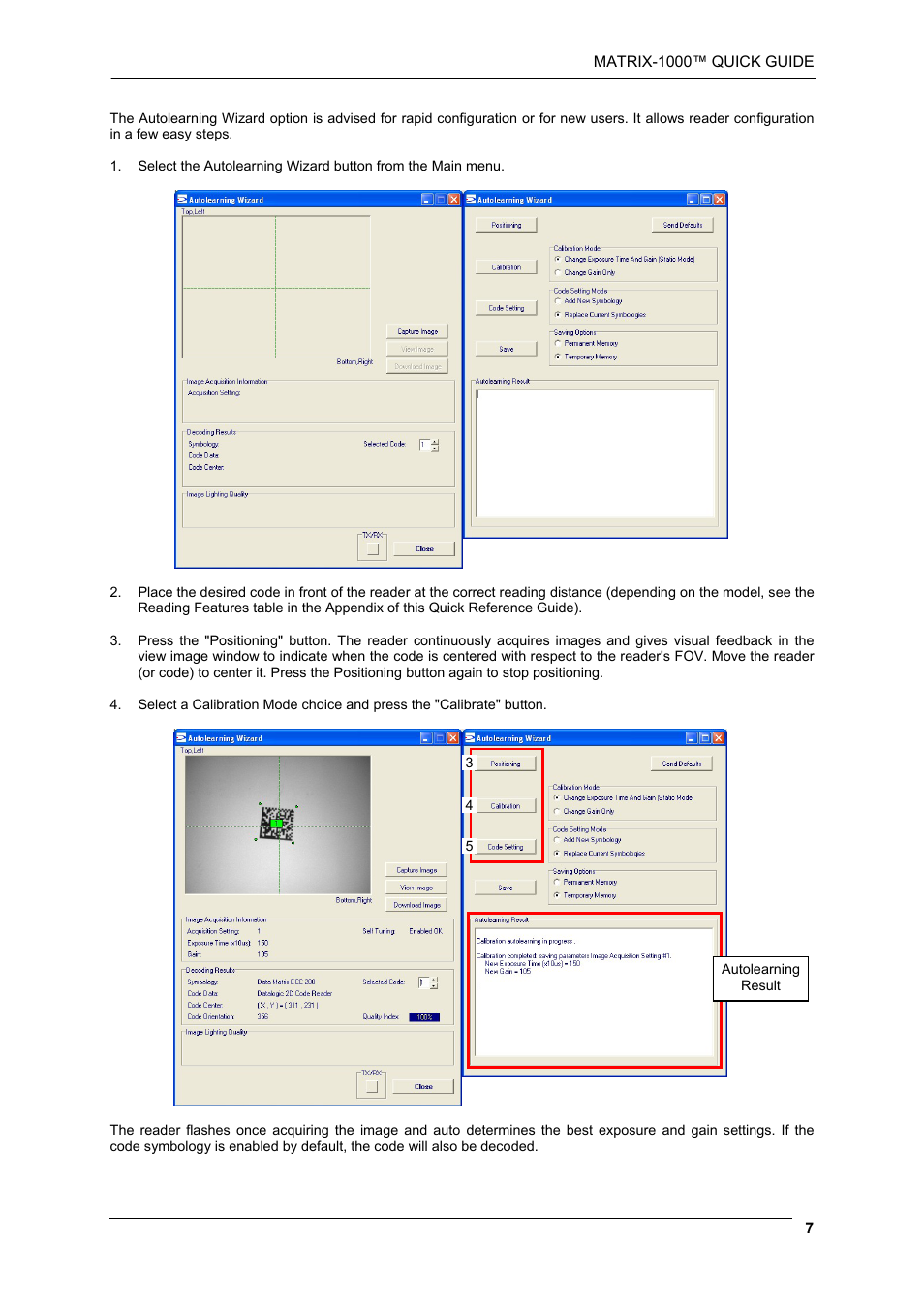 Datalogic Scanning Reader Matrix-1000 User Manual | Page 7 / 14