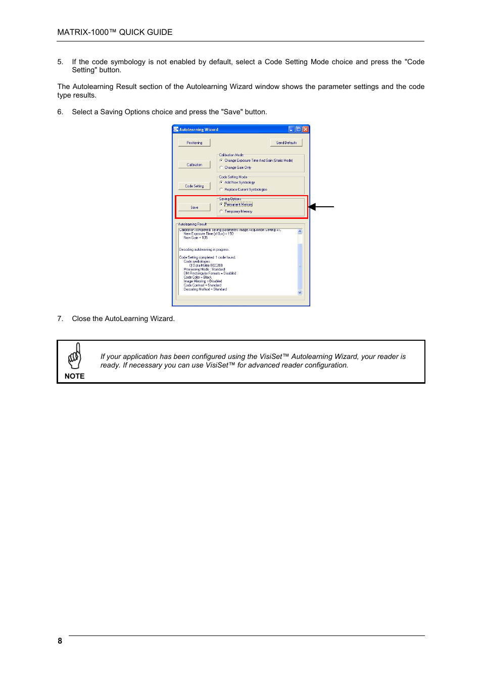 Datalogic Scanning Reader Matrix-1000 User Manual | Page 8 / 14