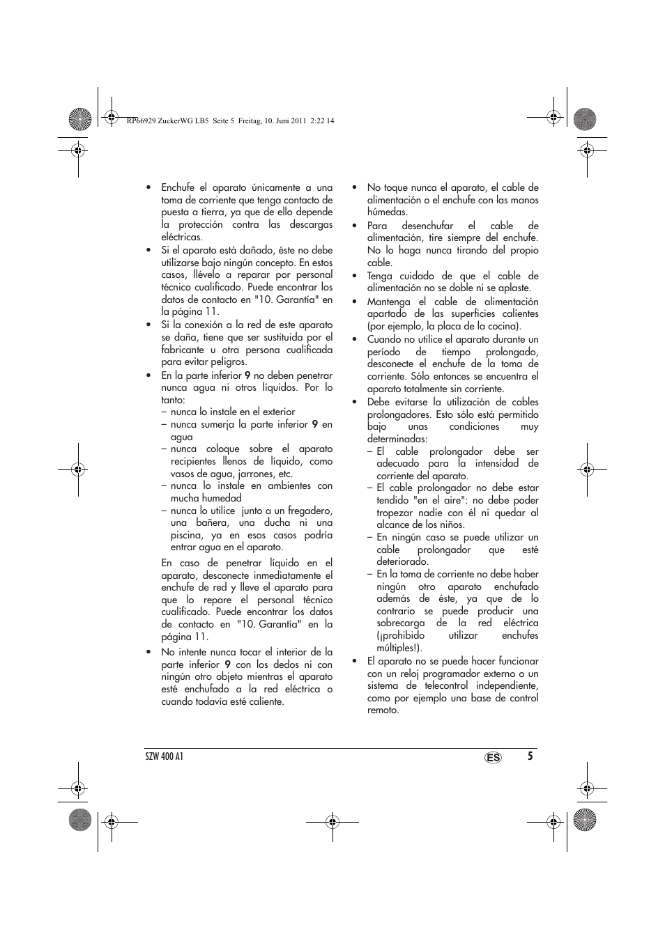Silvercrest SZW 400 A1 User Manual | Page 7 / 50