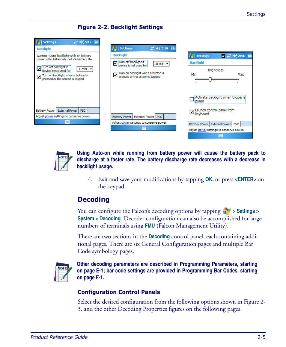 Decoding, Decoding, p | Datalogic Scanning FALCON 4400 SERIES User Manual | Page 19 / 212