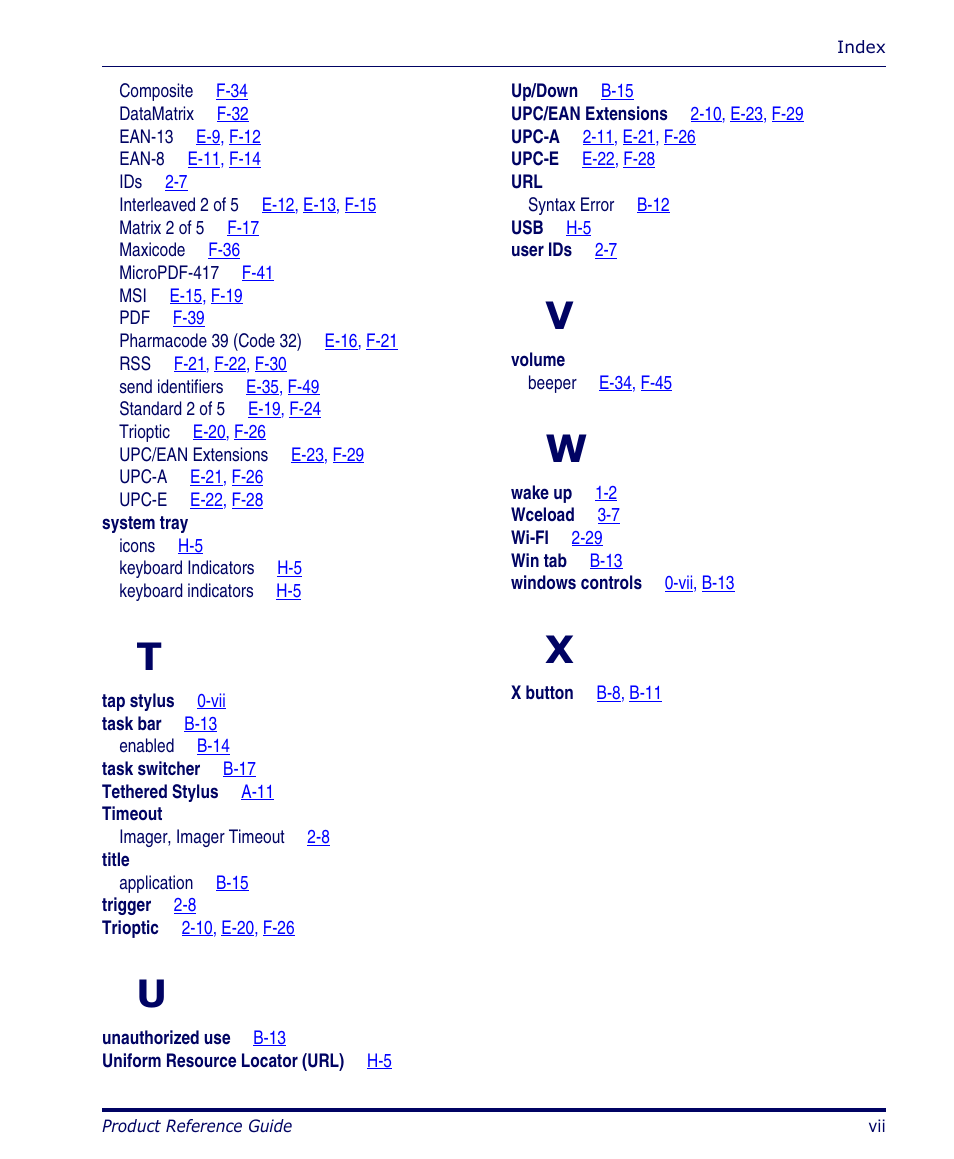 Datalogic Scanning FALCON 4400 SERIES User Manual | Page 207 / 212