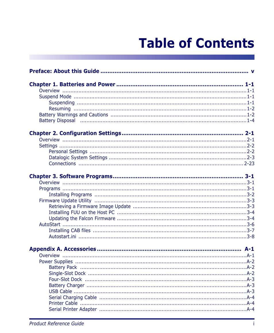 Datalogic Scanning FALCON 4400 SERIES User Manual | Page 3 / 212