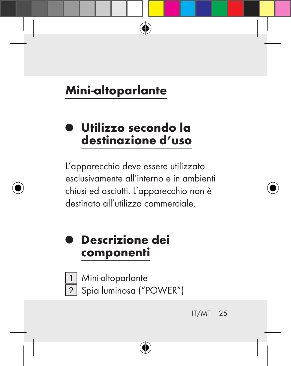 Descrizione dei componenti | Silvercrest Z31259A Z31259B Z31259C User Manual | Page 25 / 96