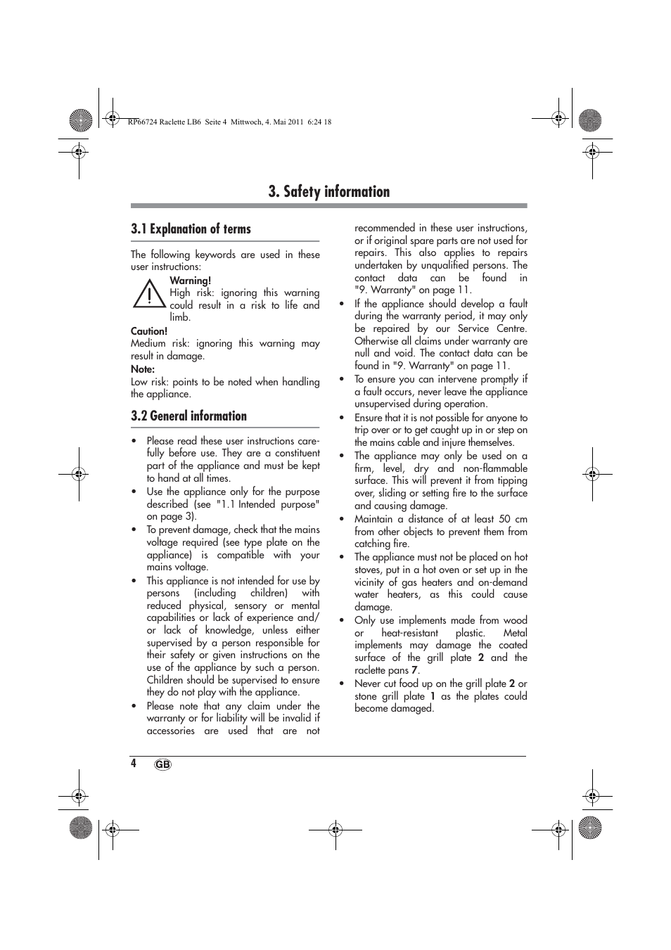 Safety information, 1 explanation of terms, 2 general information | Silvercrest SRGS 1300 A1 User Manual | Page 6 / 14