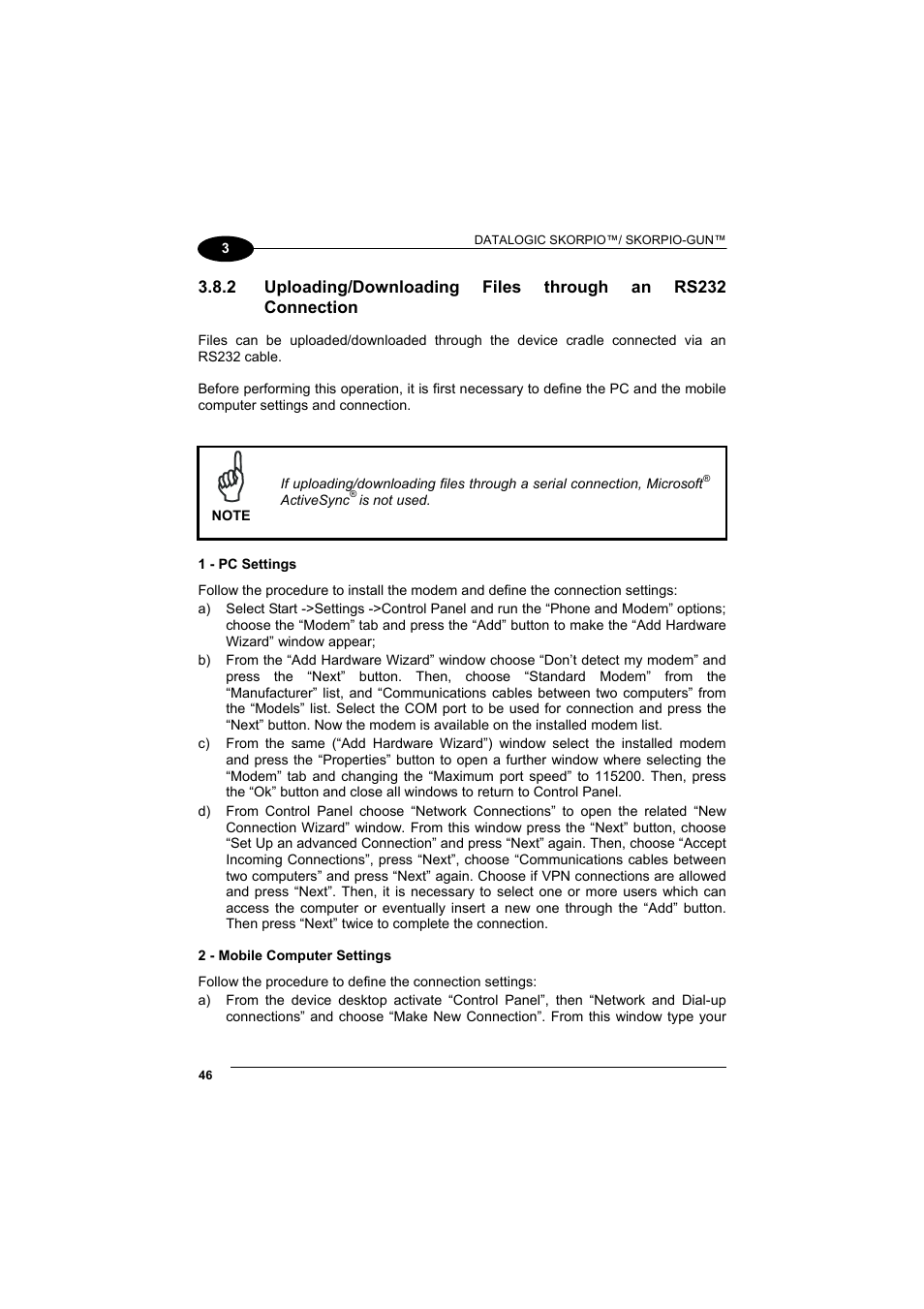 Datalogic Scanning Skorpio-GUN User Manual | Page 66 / 99