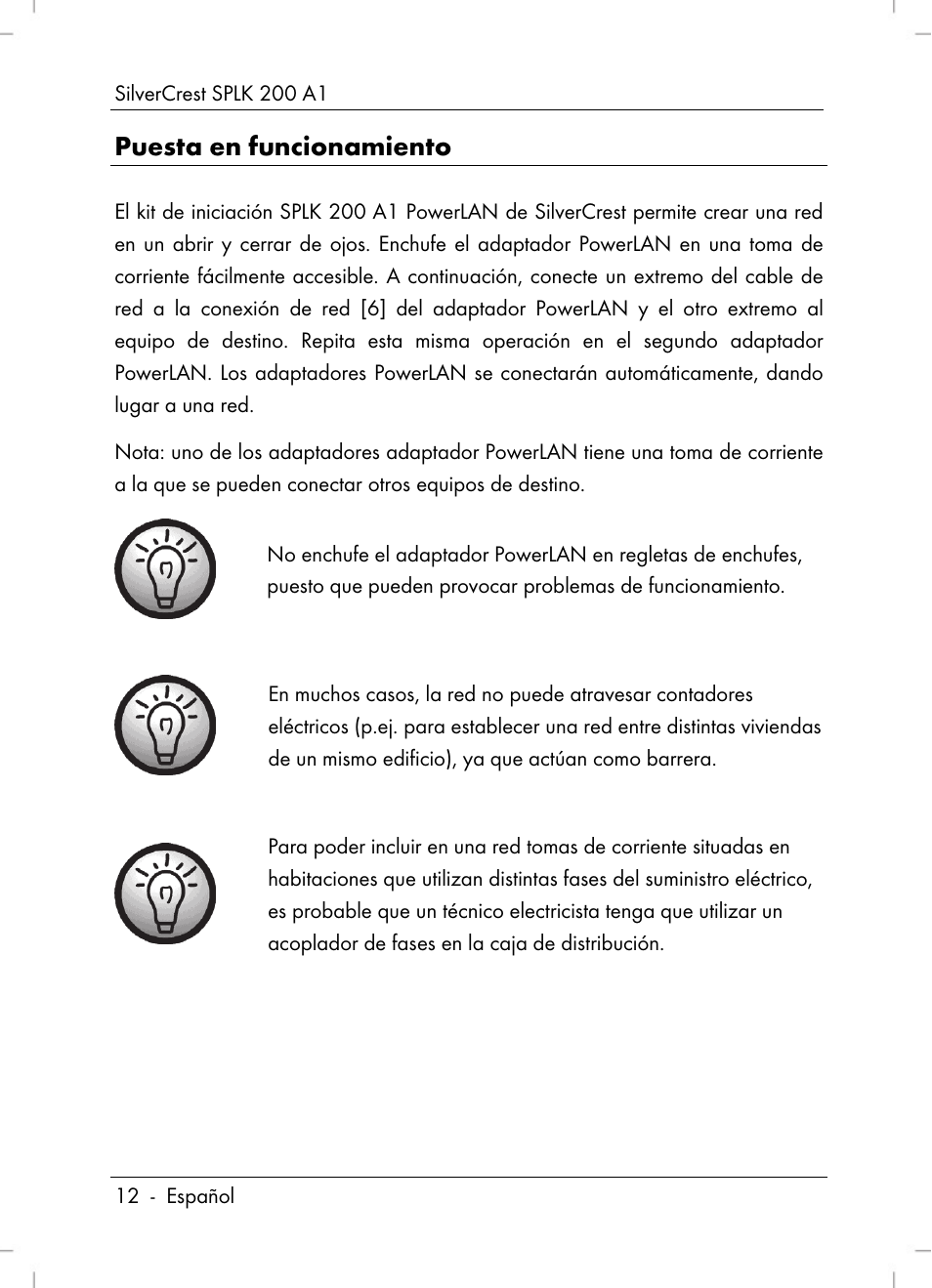 Puesta en funcionamiento | Silvercrest SPLK 200 A1 User Manual | Page 14 / 74
