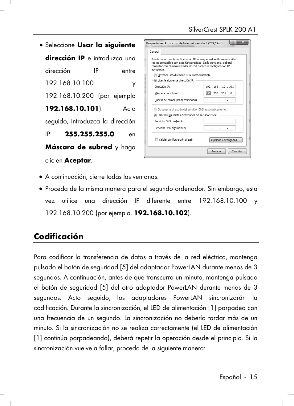 Codificación | Silvercrest SPLK 200 A1 User Manual | Page 17 / 74