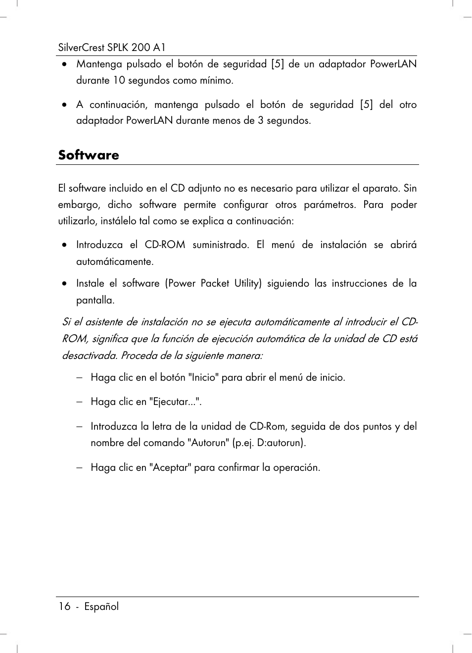Software | Silvercrest SPLK 200 A1 User Manual | Page 18 / 74