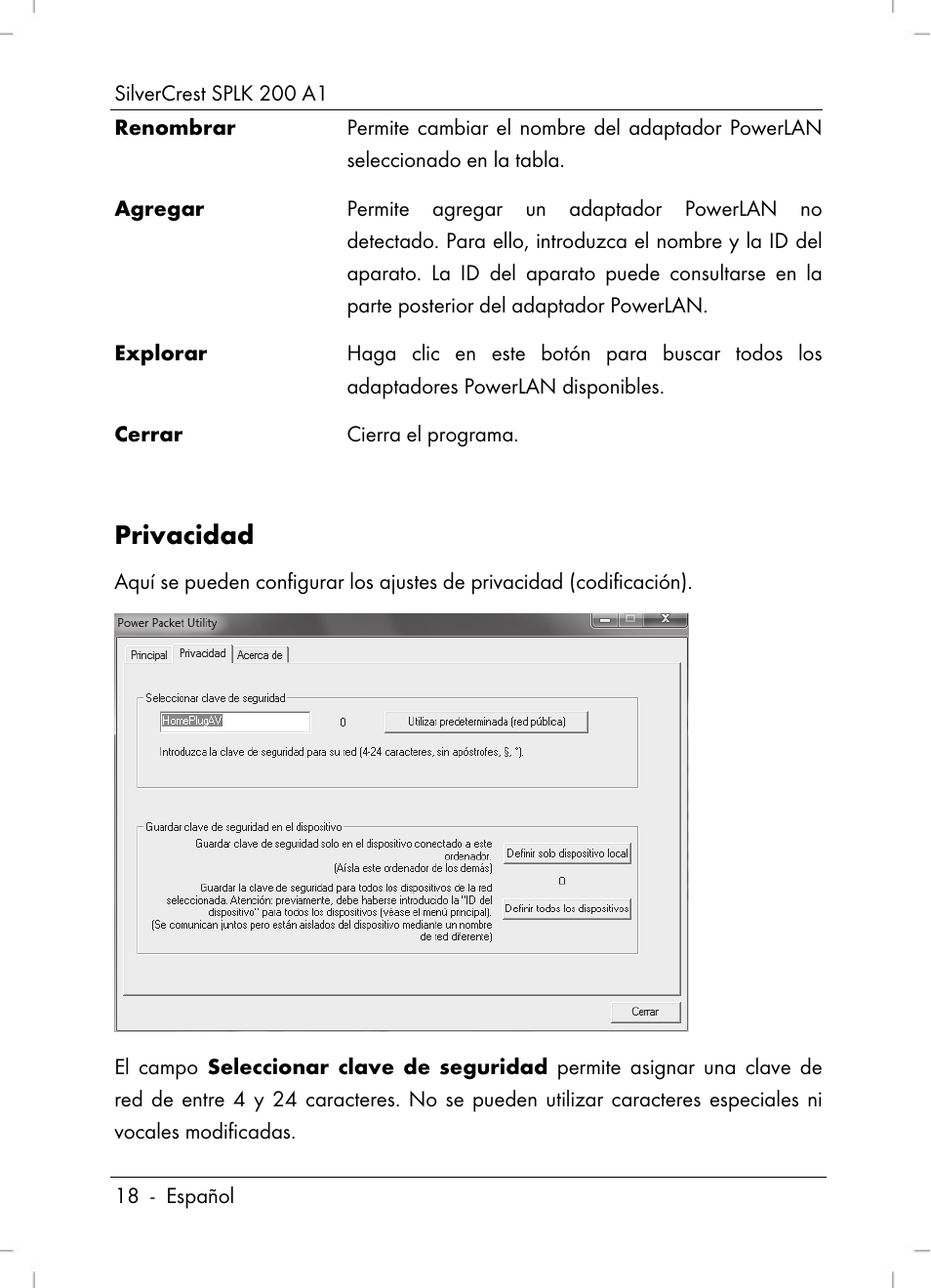 Privacidad | Silvercrest SPLK 200 A1 User Manual | Page 20 / 74