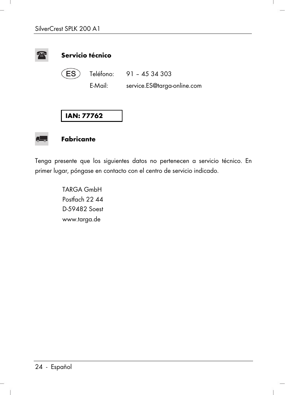 Silvercrest SPLK 200 A1 User Manual | Page 26 / 74