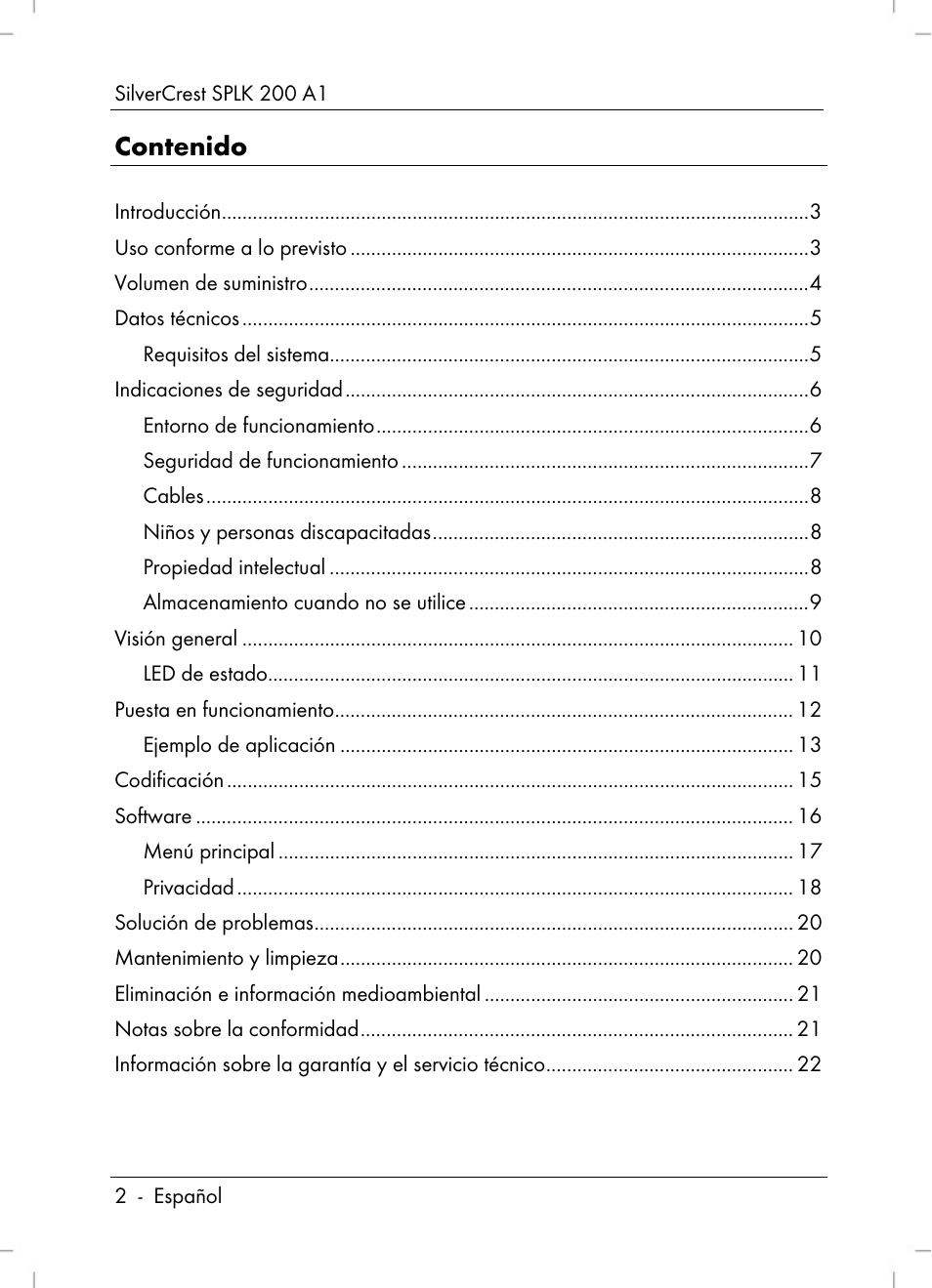 Silvercrest SPLK 200 A1 User Manual | Page 4 / 74