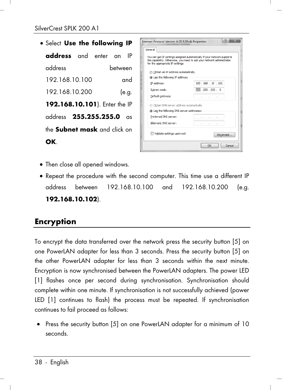 Encryption | Silvercrest SPLK 200 A1 User Manual | Page 40 / 74