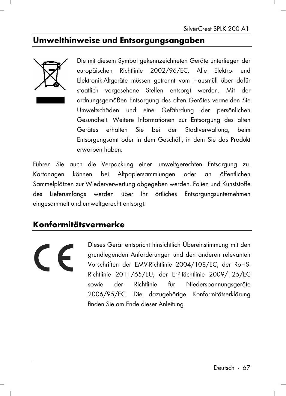 Silvercrest SPLK 200 A1 User Manual | Page 69 / 74
