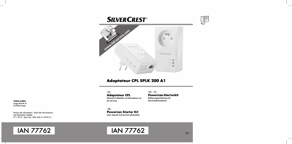 Silvercrest SPLK 200 A1 User Manual | 74 pages