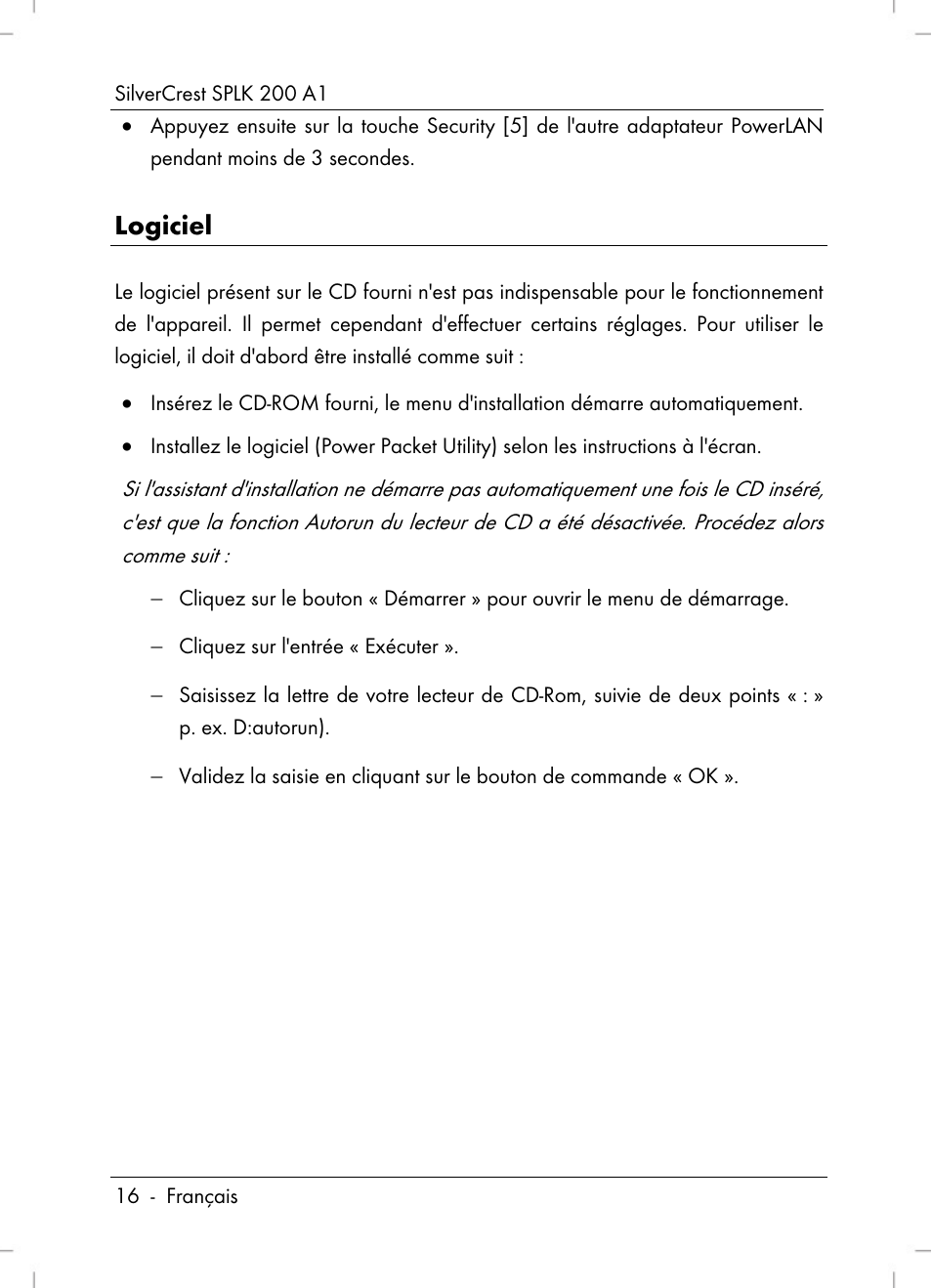 Logiciel | Silvercrest SPLK 200 A1 User Manual | Page 18 / 74