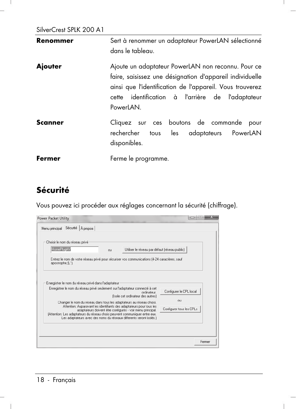 Sécurité | Silvercrest SPLK 200 A1 User Manual | Page 20 / 74