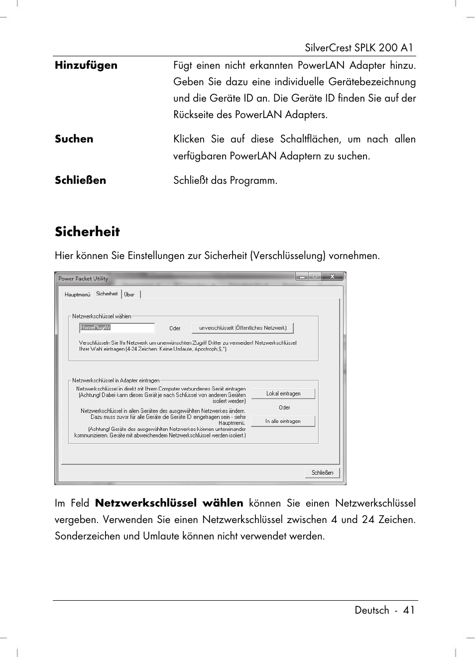 Sicherheit | Silvercrest SPLK 200 A1 User Manual | Page 43 / 74