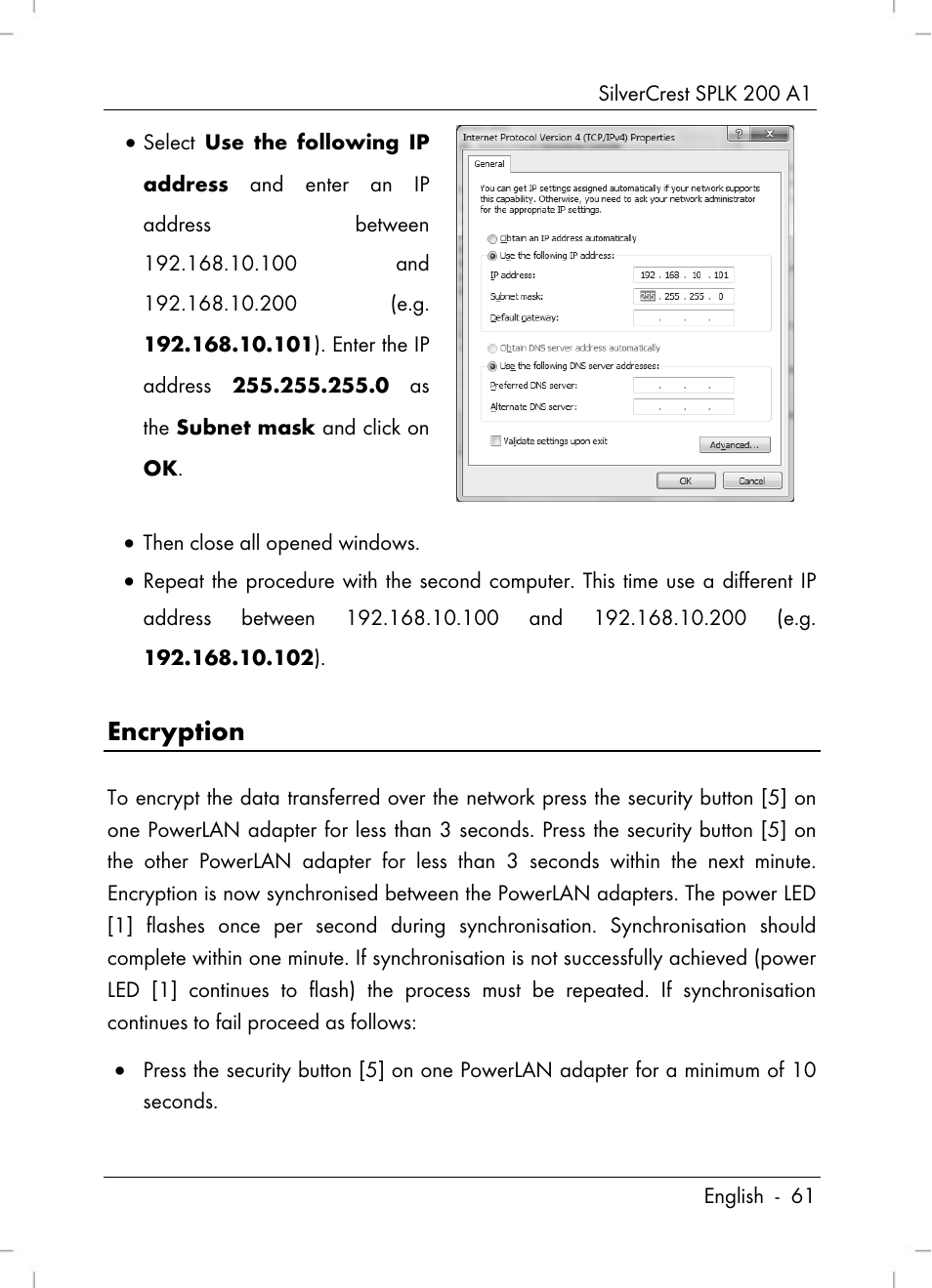Encryption | Silvercrest SPLK 200 A1 User Manual | Page 63 / 74