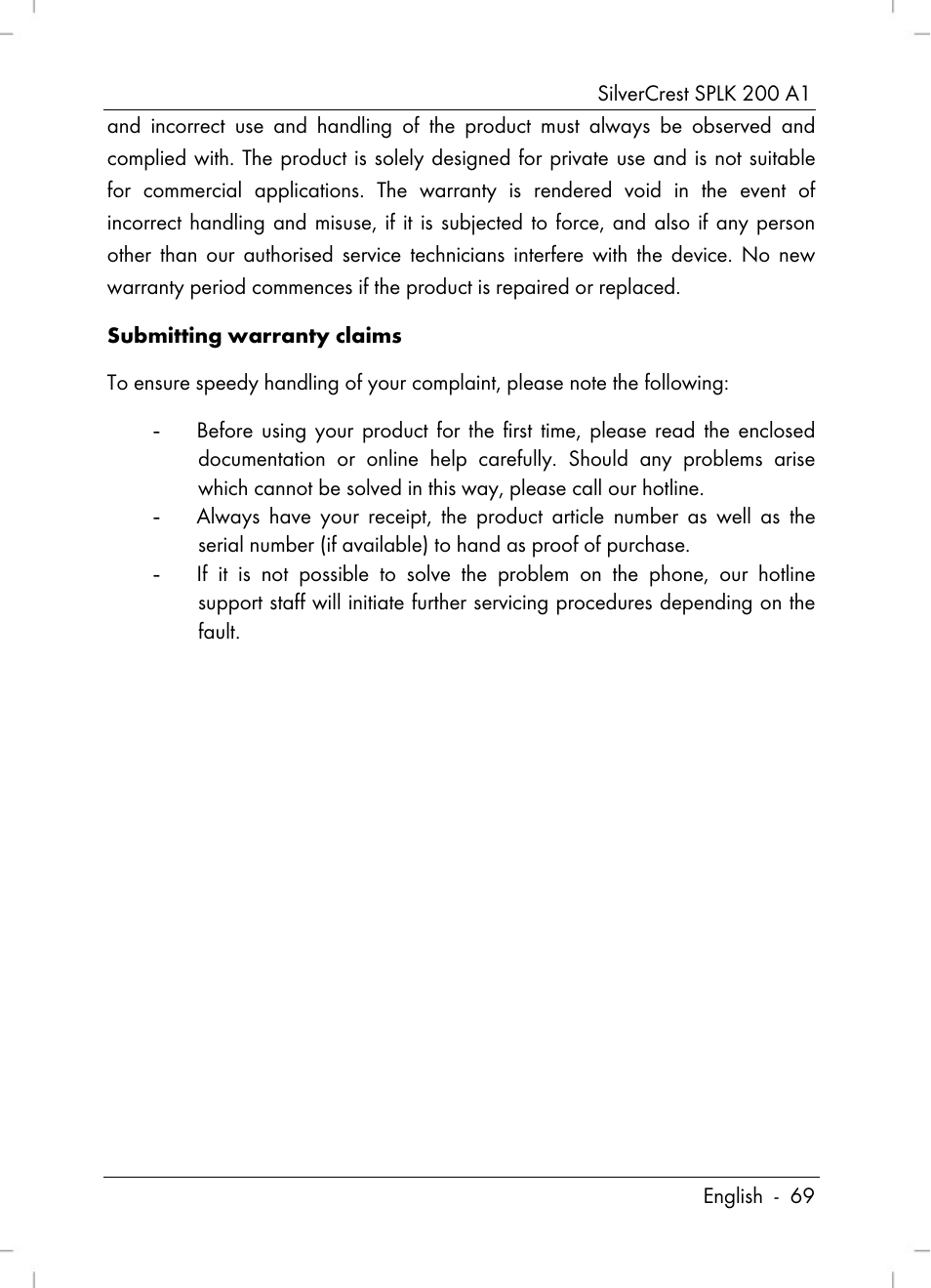 Silvercrest SPLK 200 A1 User Manual | Page 71 / 74