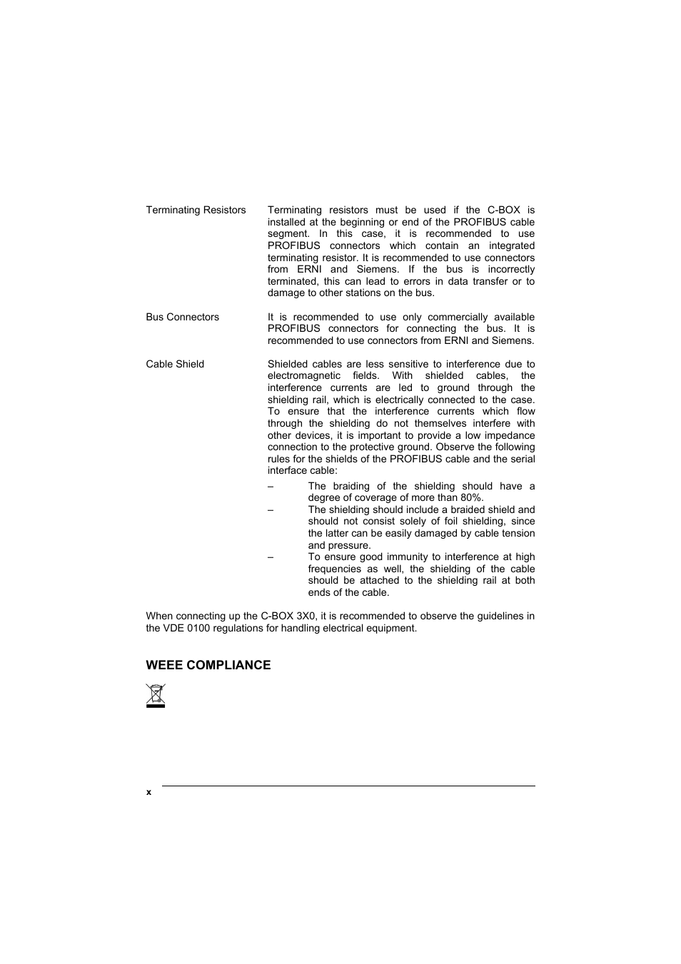 Weee compliance | Datalogic Scanning C-BOX 300 User Manual | Page 12 / 38