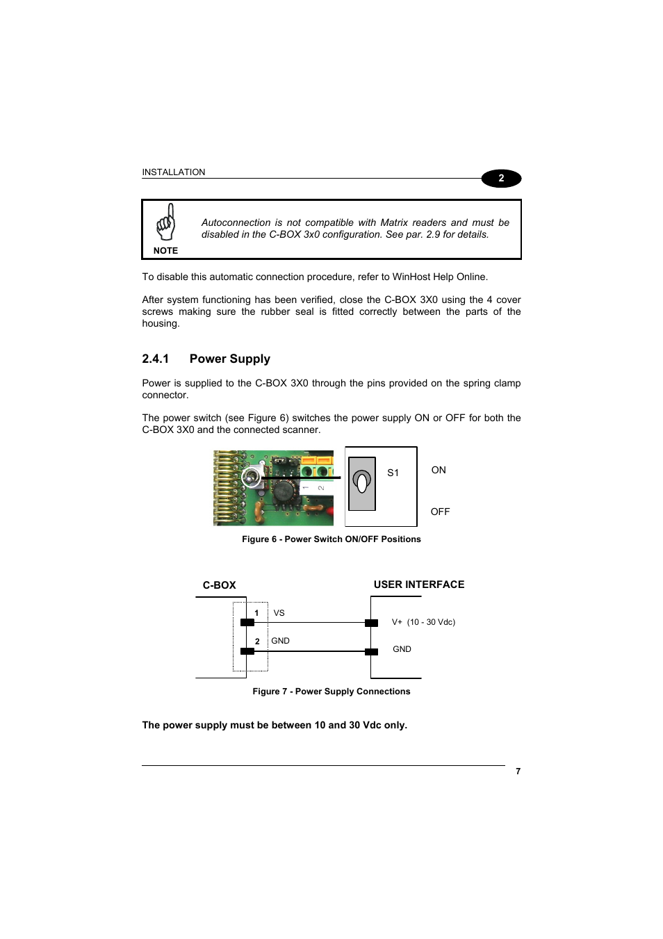 Power supply, Figure 6), 1 power supply | Datalogic Scanning C-BOX 300 User Manual | Page 19 / 38