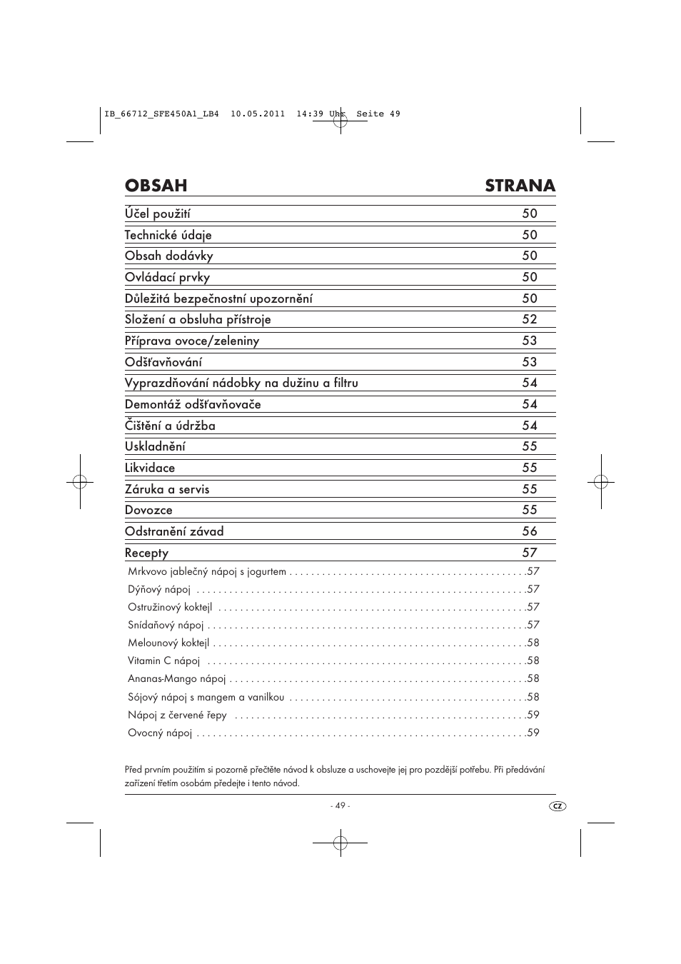 Silvercrest SFE 450 A1 User Manual | Page 51 / 86