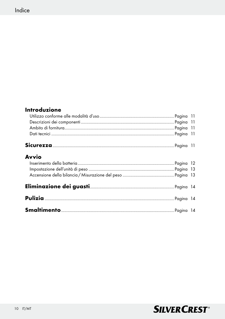 Indice | Silvercrest Z29777A/ Z29777B User Manual | Page 10 / 30