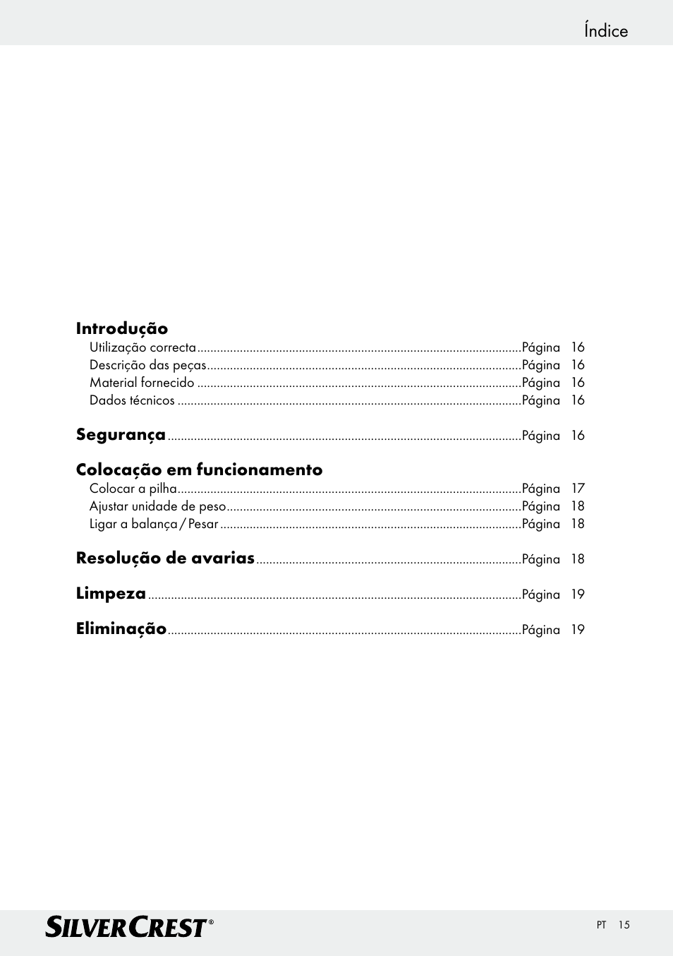 Índice | Silvercrest Z29777A/ Z29777B User Manual | Page 15 / 30