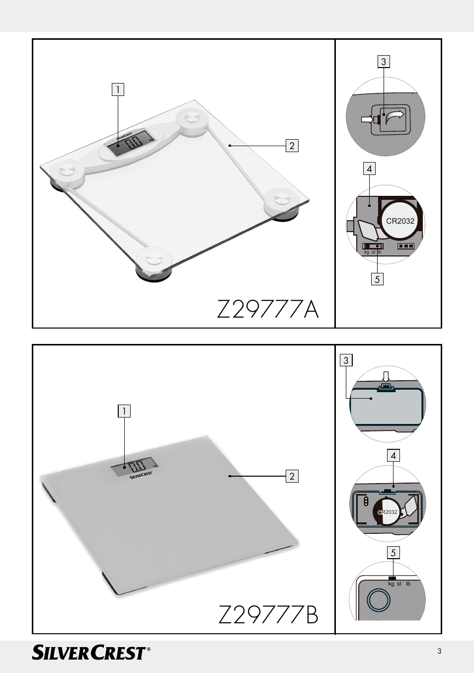 Silvercrest Z29777A/ Z29777B User Manual | Page 3 / 30