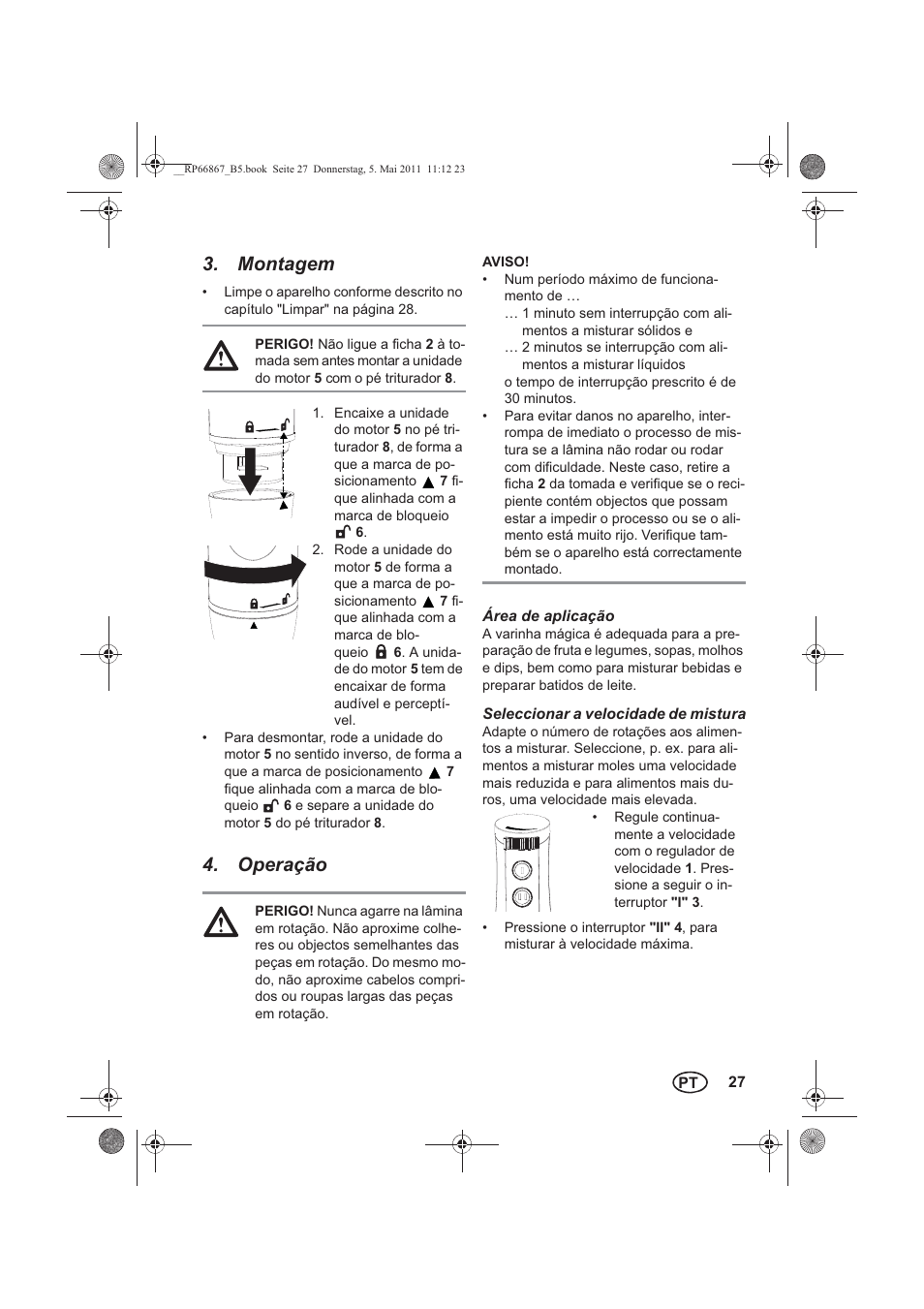 Montagem, Operação | Silvercrest SSM 600 A1 User Manual | Page 29 / 58