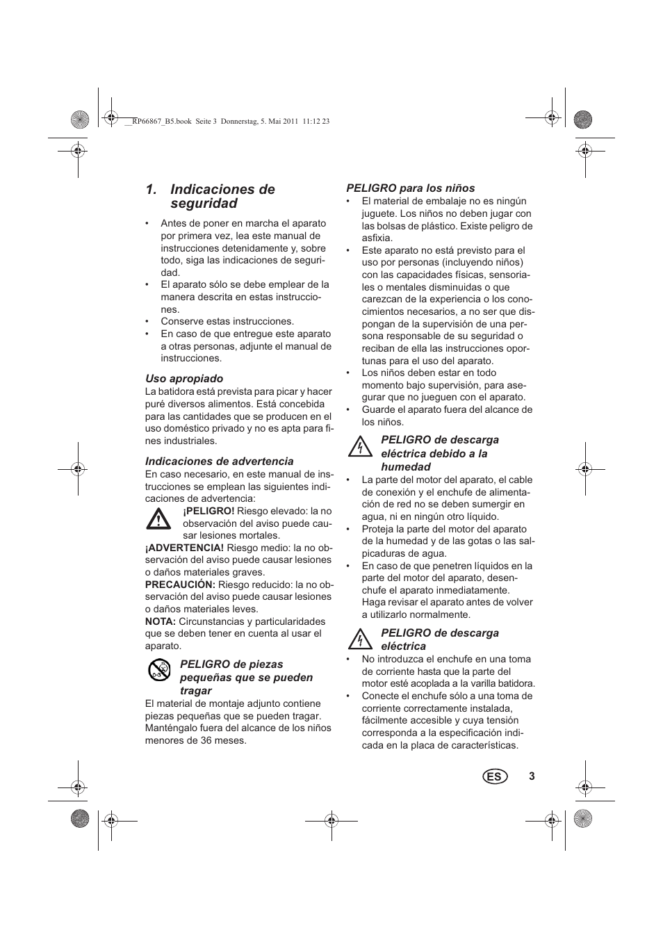 Indicaciones de seguridad | Silvercrest SSM 600 A1 User Manual | Page 5 / 58