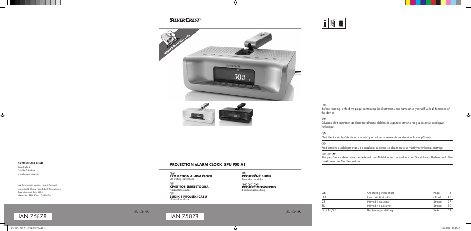 Silvercrest SPU 900 A1 User Manual | 66 pages