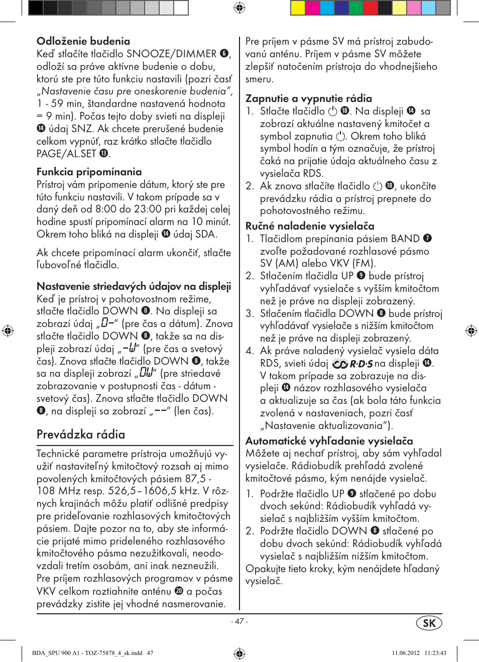 Prevádzka rádia | Silvercrest SPU 900 A1 User Manual | Page 49 / 66