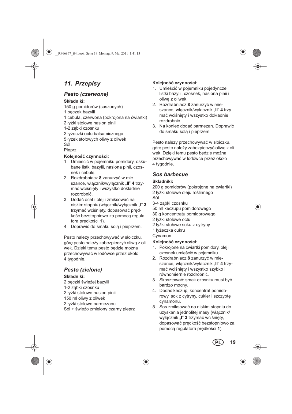 Przepisy | Silvercrest SSM 600 A1 User Manual | Page 21 / 78