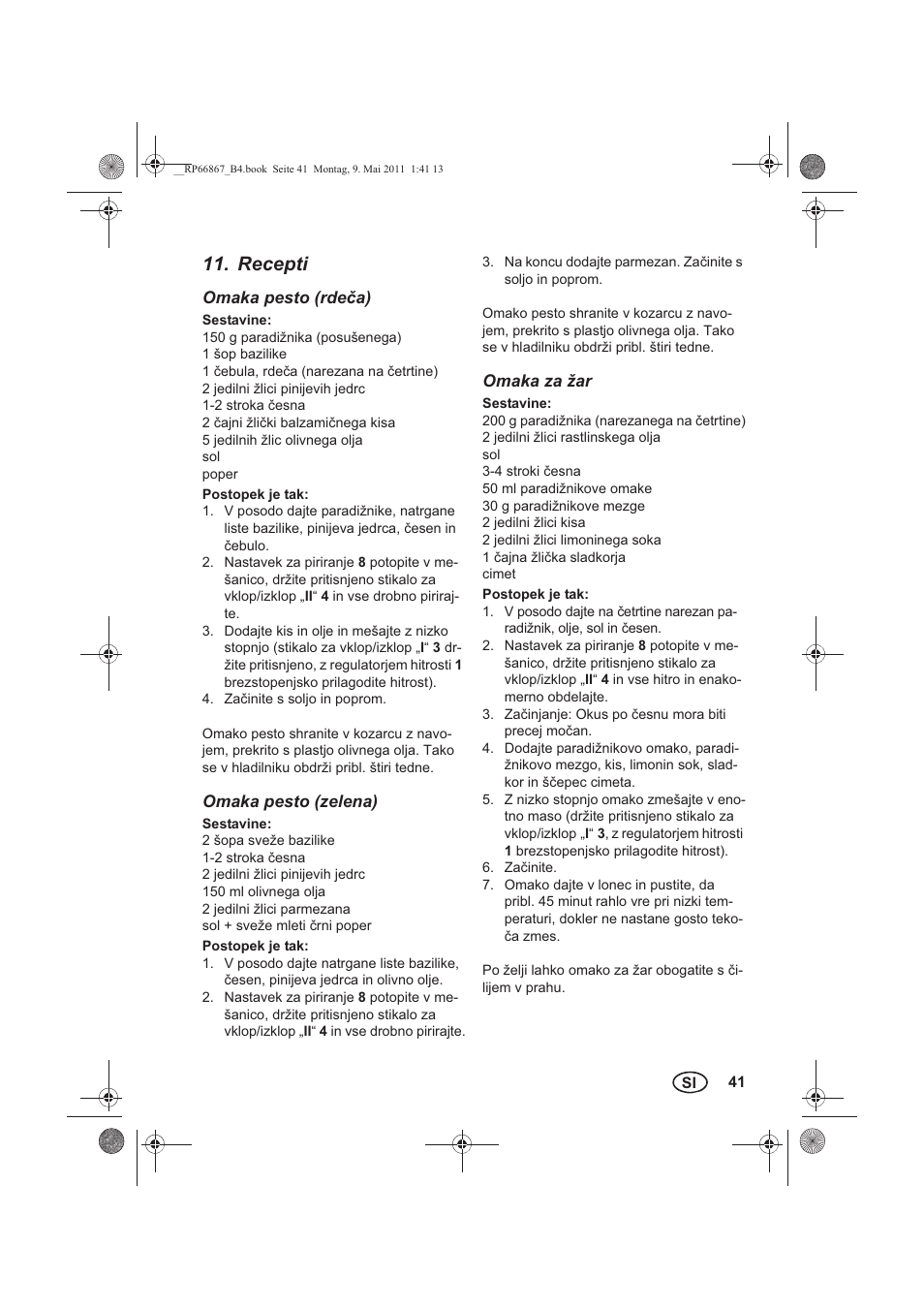 Recepti | Silvercrest SSM 600 A1 User Manual | Page 43 / 78