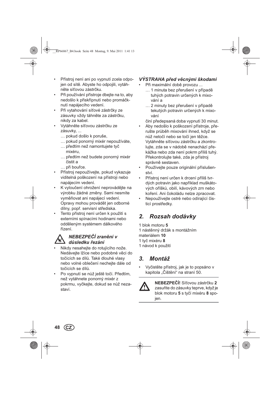 Rozsah dodávky, Montáž | Silvercrest SSM 600 A1 User Manual | Page 50 / 78