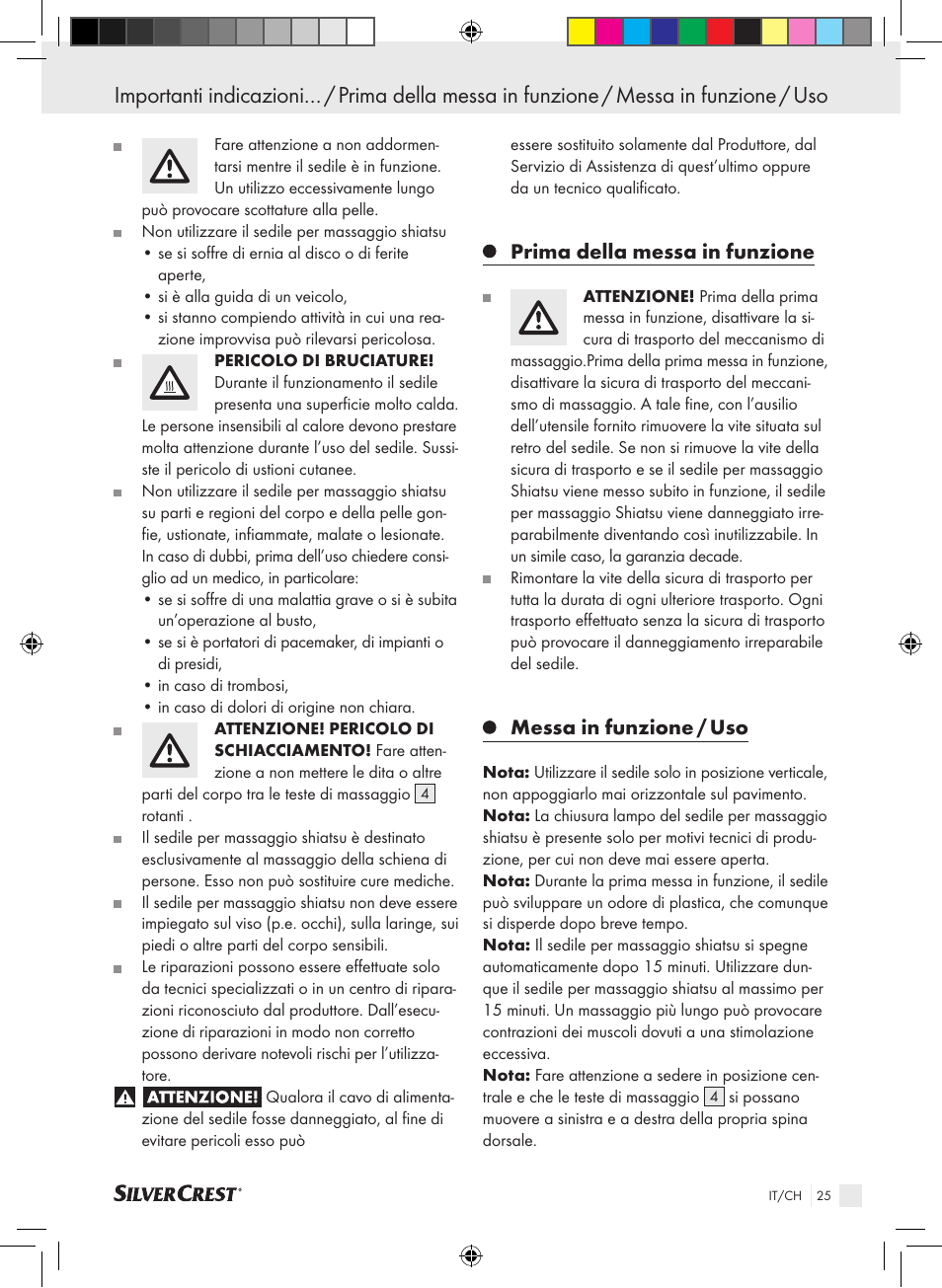 Prima della messa in funzione, Messa in funzione / uso | Silvercrest SSMK 40 B2 User Manual | Page 25 / 45
