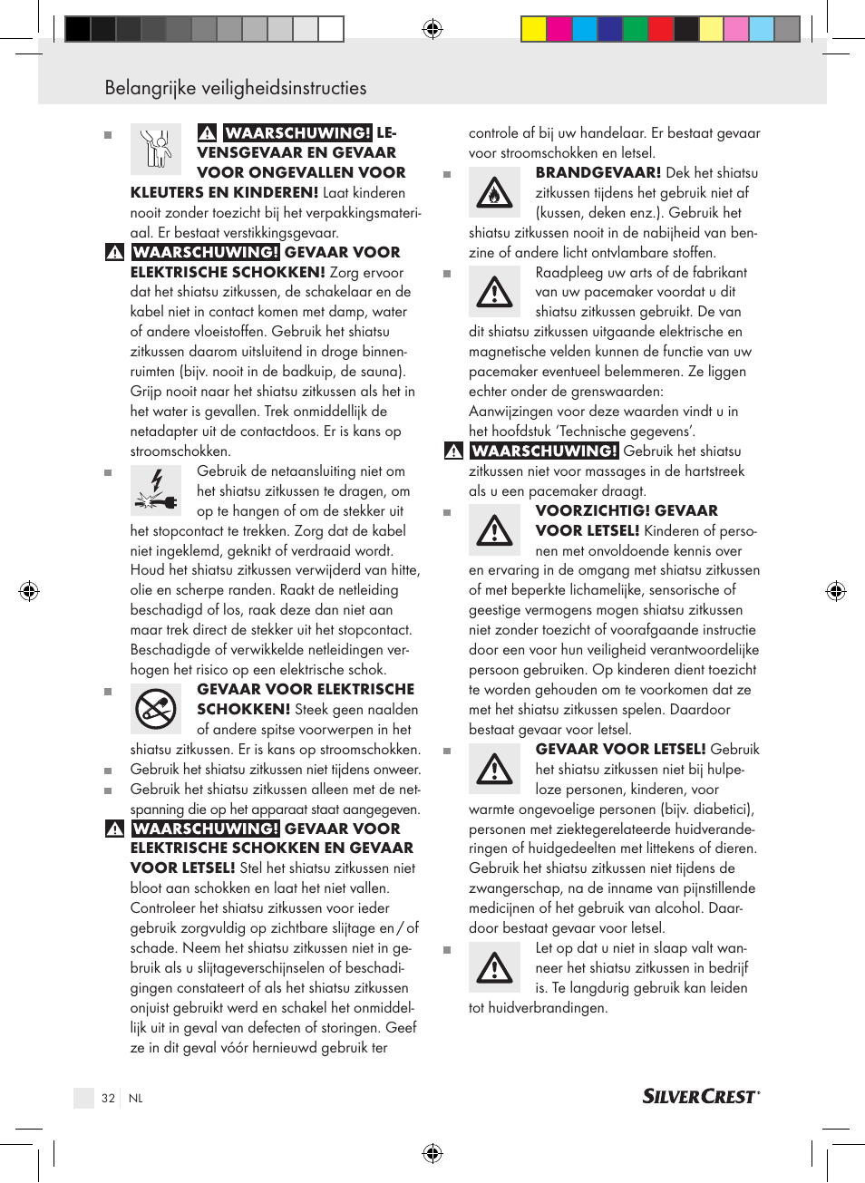 Belangrijke veiligheidsinstructies | Silvercrest SSMK 40 B2 User Manual | Page 32 / 45
