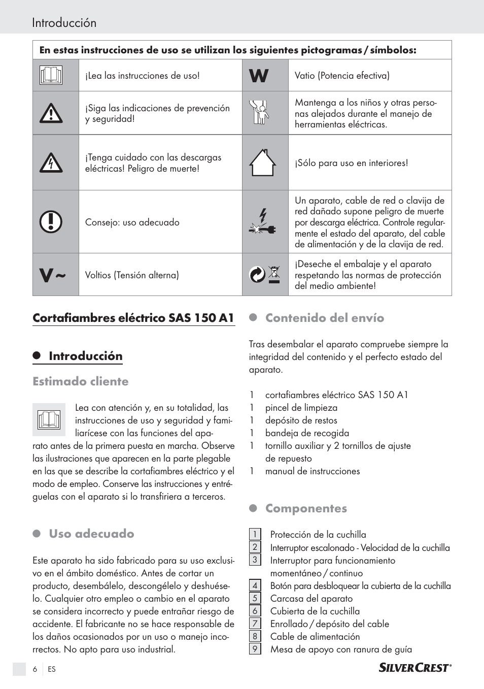 Silvercrest SAS 150 A1 User Manual | Page 6 / 45